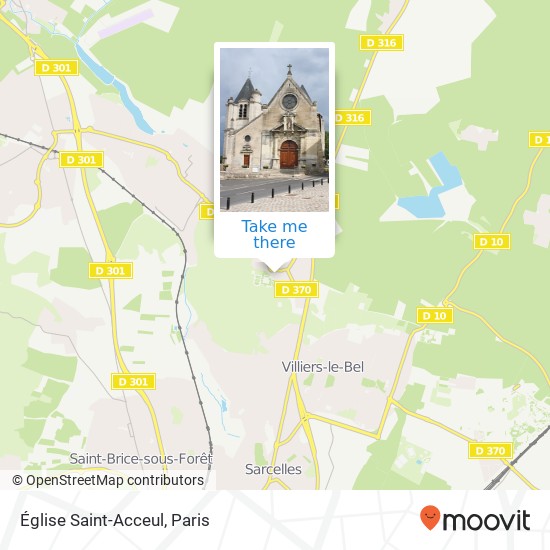 Mapa Église Saint-Acceul