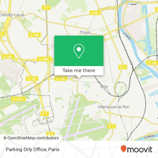Parking Orly Office map