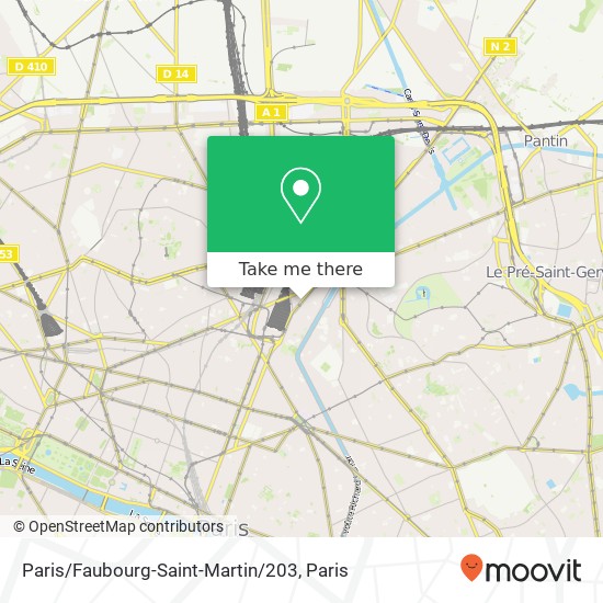 Mapa Paris / Faubourg-Saint-Martin / 203