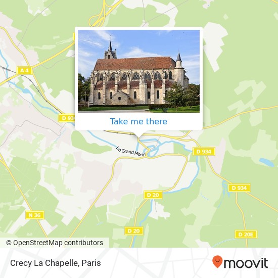 Crecy La Chapelle map