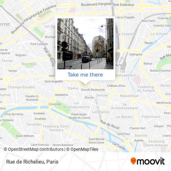 Mapa Rue de Richelieu