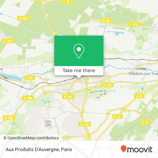 Mapa Aux Produits D'Auvergne