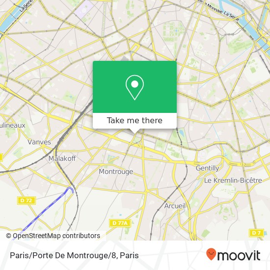 Mapa Paris/Porte De Montrouge/8