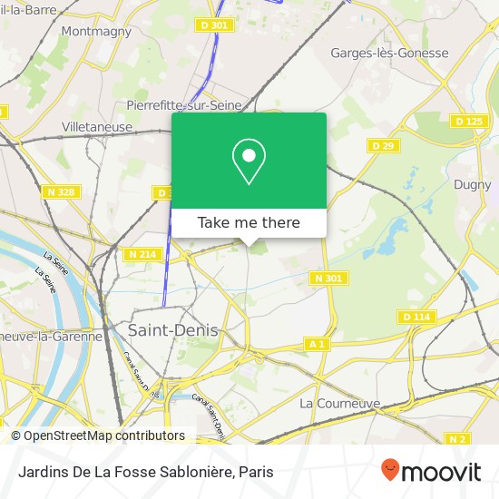 Mapa Jardins De La Fosse Sablonière