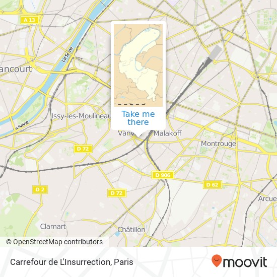 Carrefour de L'Insurrection map