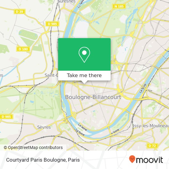 Courtyard Paris Boulogne map