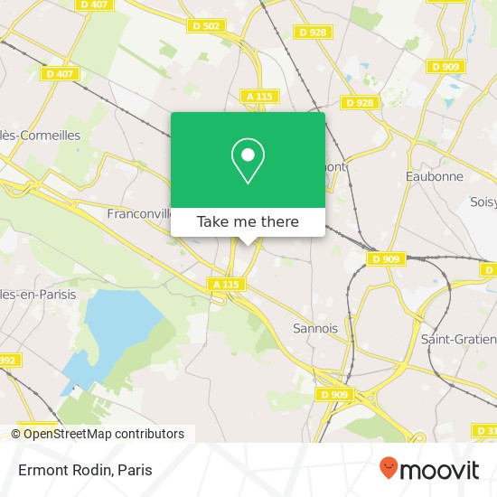 Mapa Ermont Rodin