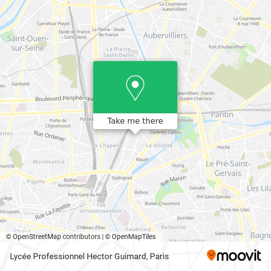 Lycée Professionnel Hector Guimard map