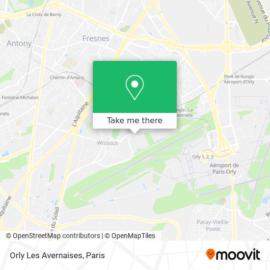 Mapa Orly Les Avernaises