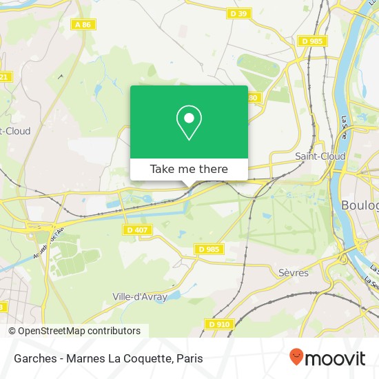 Mapa Garches - Marnes La Coquette