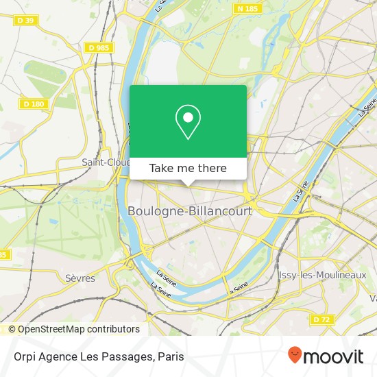 Orpi Agence Les Passages map