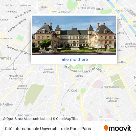 Cité Internationale Universitaire de Paris map