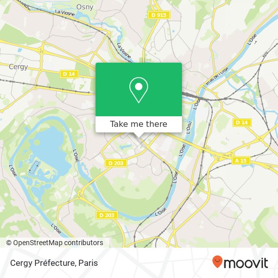 Cergy Préfecture map