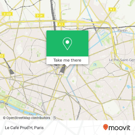 Mapa Le Café Prud'H
