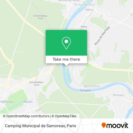 Camping Municipal de Samoreau map