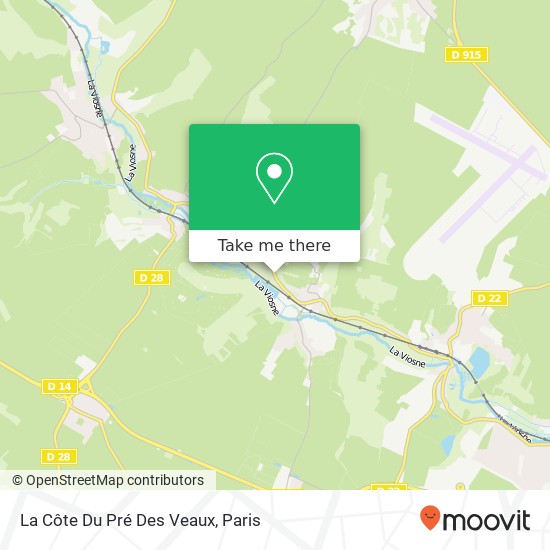 La Côte Du Pré Des Veaux map