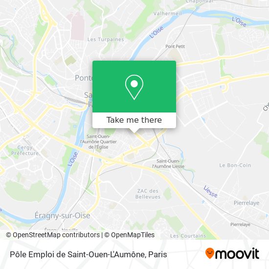 Mapa Pôle Emploi de Saint-Ouen-L'Aumône