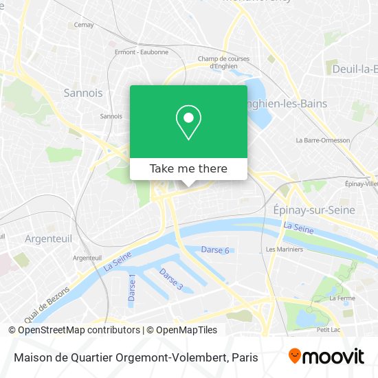 Mapa Maison de Quartier Orgemont-Volembert