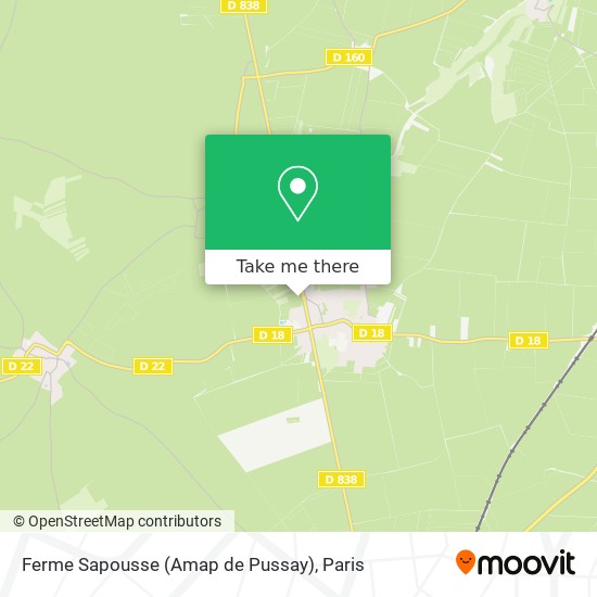 Mapa Ferme Sapousse (Amap de Pussay)