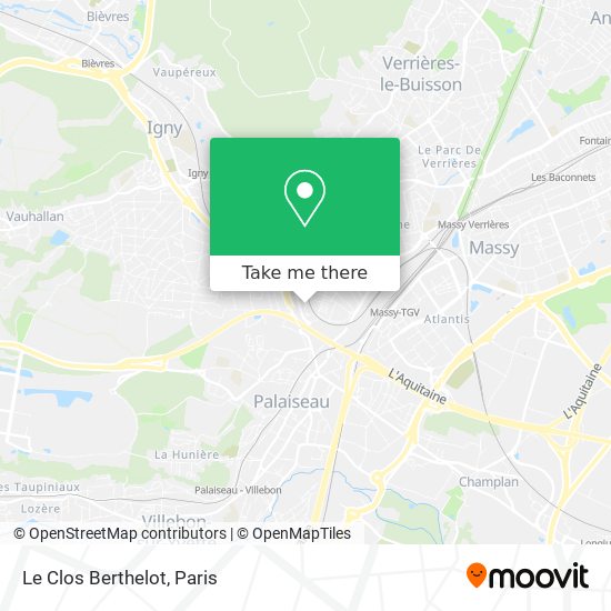 Le Clos Berthelot map