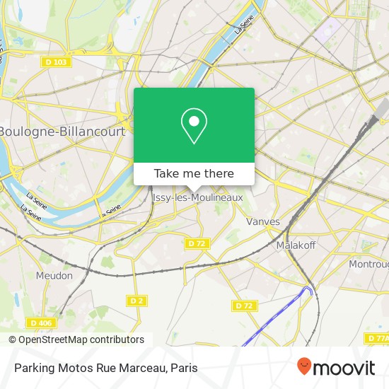 Parking Motos Rue Marceau map