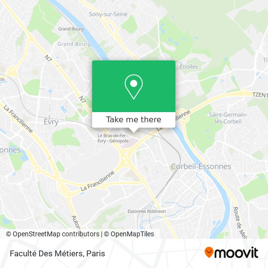 Faculté Des Métiers map