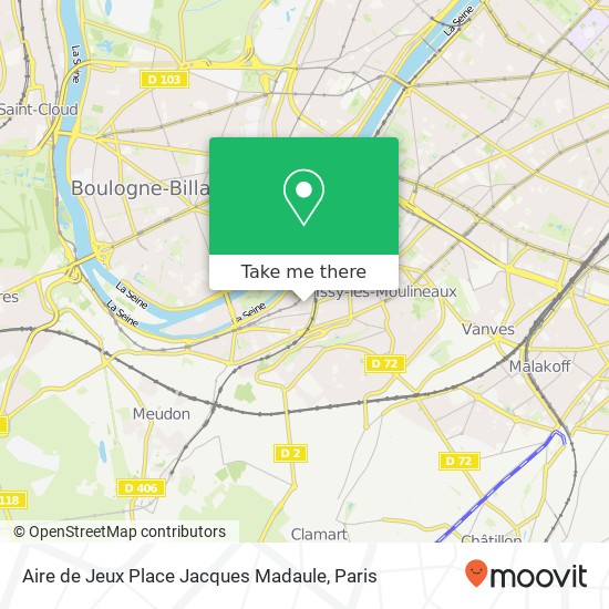 Mapa Aire de Jeux Place Jacques Madaule