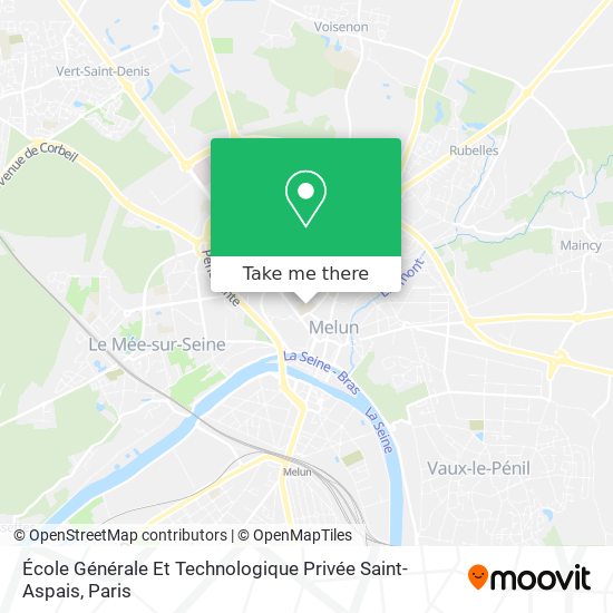 Mapa École Générale Et Technologique Privée Saint-Aspais