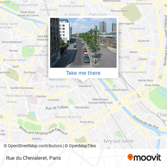 Mapa Rue du Chevaleret