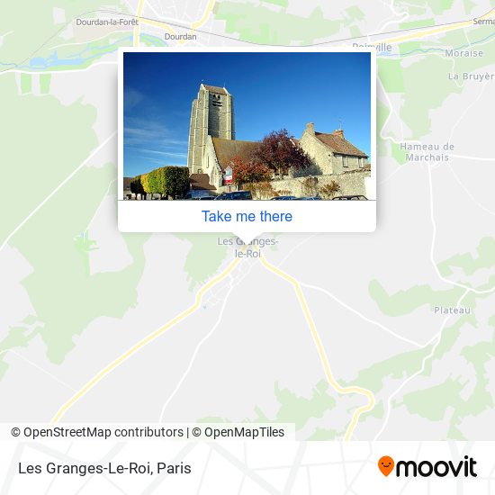 Mapa Les Granges-Le-Roi