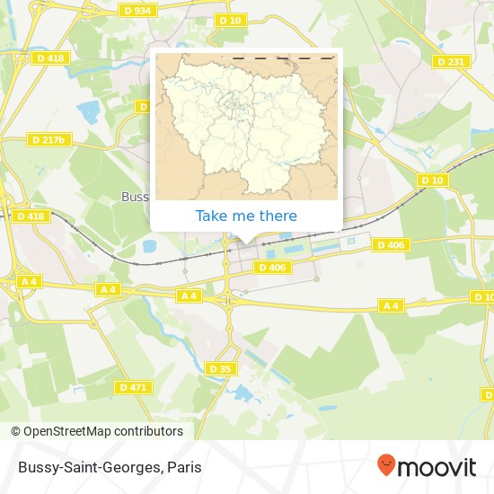 Mapa Bussy-Saint-Georges