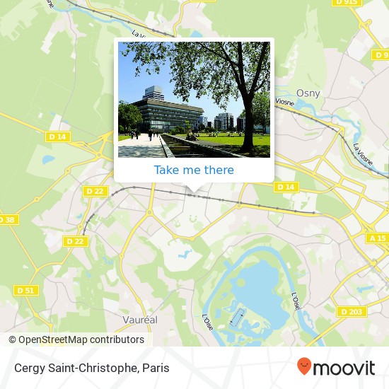 Mapa Cergy Saint-Christophe