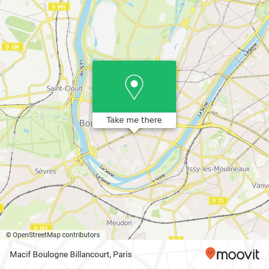 Mapa Macif Boulogne Billancourt