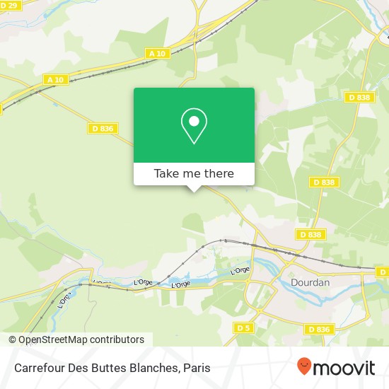 Mapa Carrefour Des Buttes Blanches