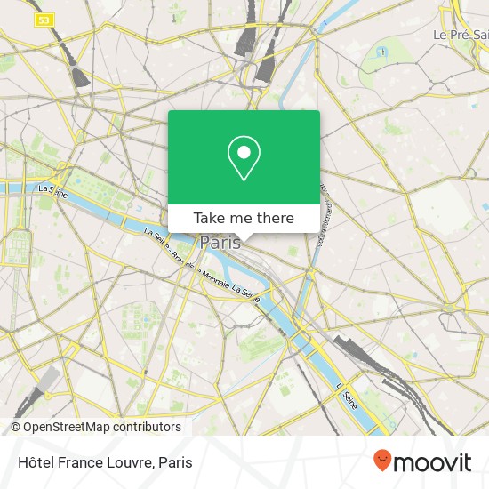 Hôtel France Louvre map