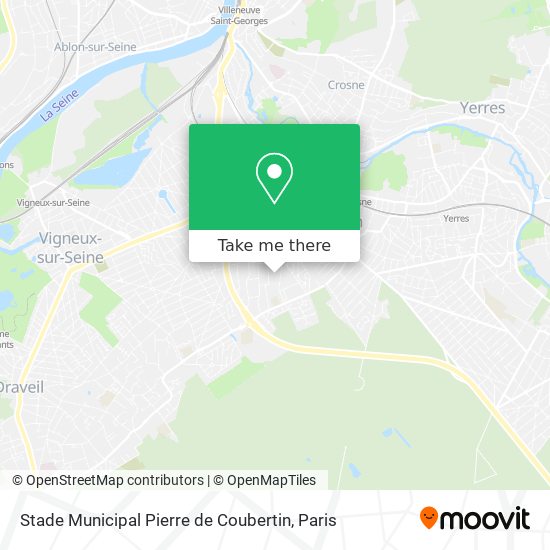 Mapa Stade Municipal Pierre de Coubertin