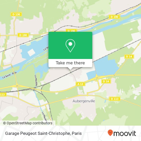 Mapa Garage Peugeot Saint-Christophe