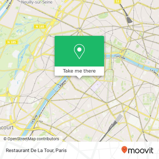 Restaurant De La Tour map