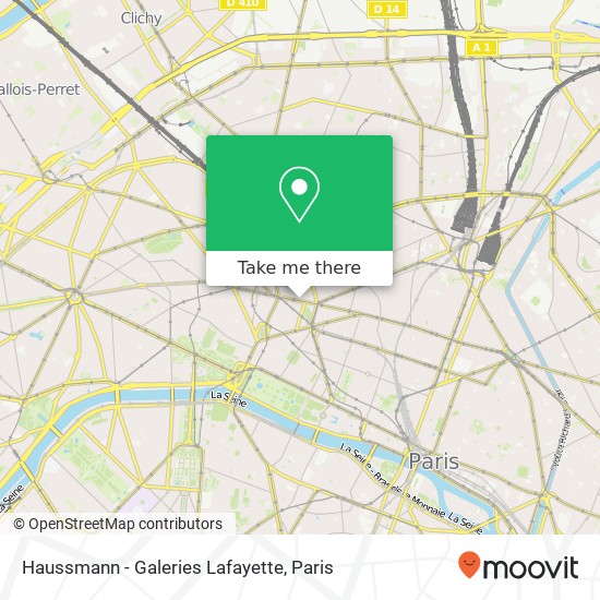 Haussmann - Galeries Lafayette map