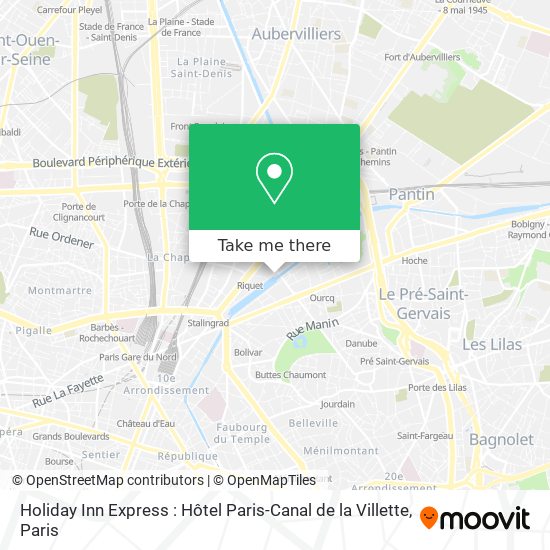 Holiday Inn Express : Hôtel Paris-Canal de la Villette map