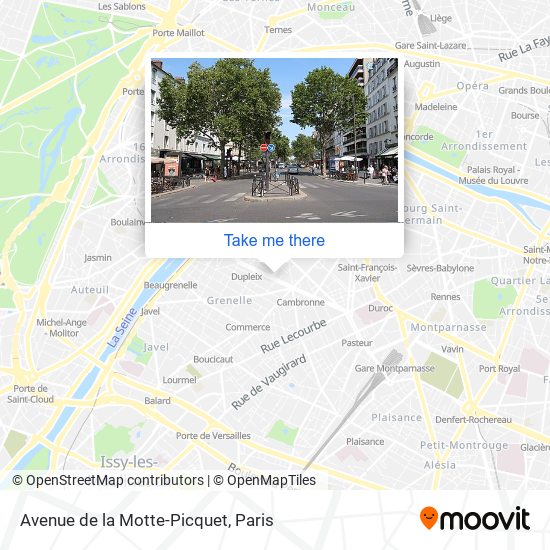 Mapa Avenue de la Motte-Picquet