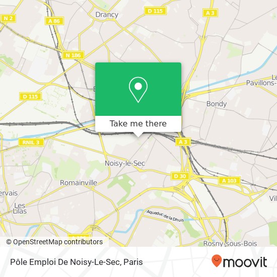 Pôle Emploi De Noisy-Le-Sec map