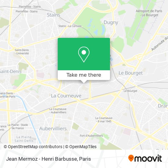 Mapa Jean Mermoz - Henri Barbusse