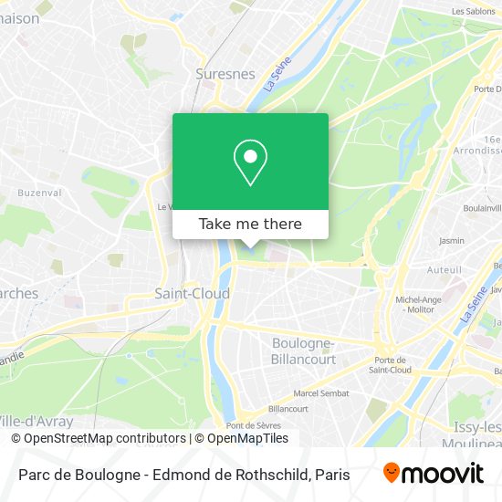 Mapa Parc de Boulogne - Edmond de Rothschild