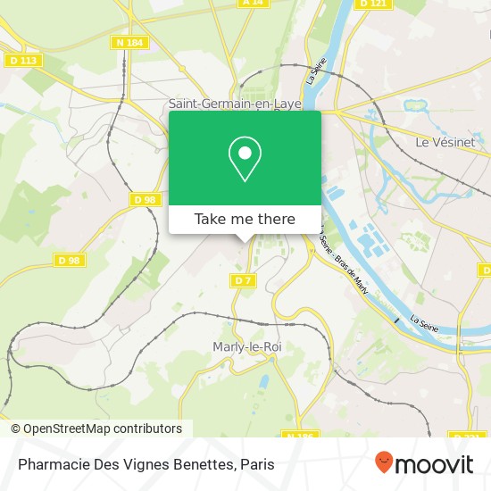 Pharmacie Des Vignes Benettes map