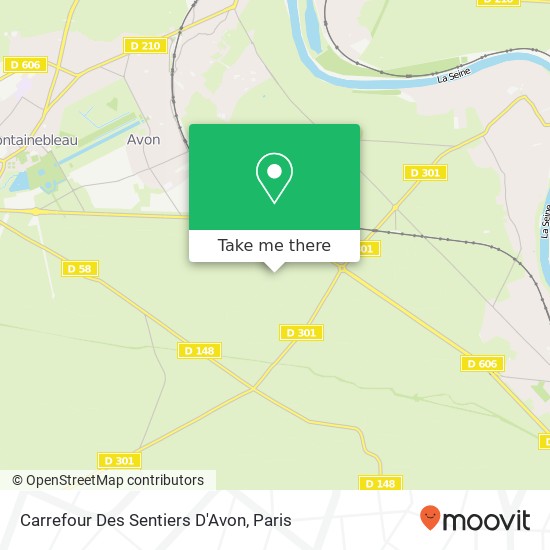 Carrefour Des Sentiers D'Avon map