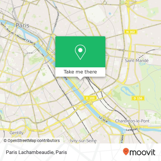 Mapa Paris Lachambeaudie