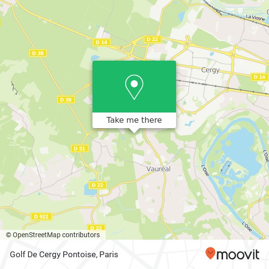 Mapa Golf De Cergy Pontoise