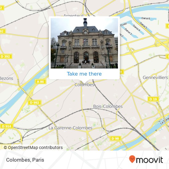 Colombes map