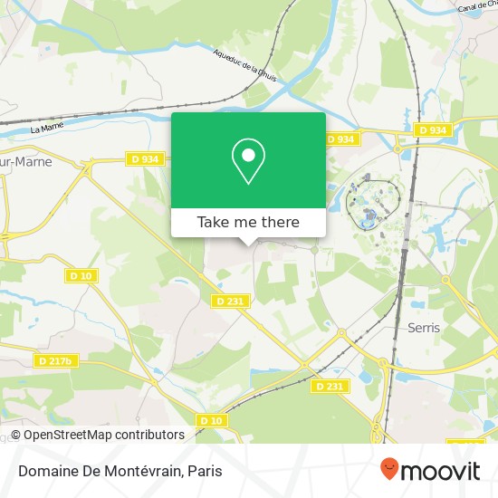 Domaine De Montévrain map